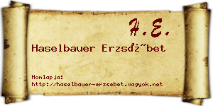 Haselbauer Erzsébet névjegykártya